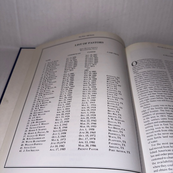 First Baptist Church Weatherford Texas “The First 140 Years” Book 1997. - Picture 7 of 13